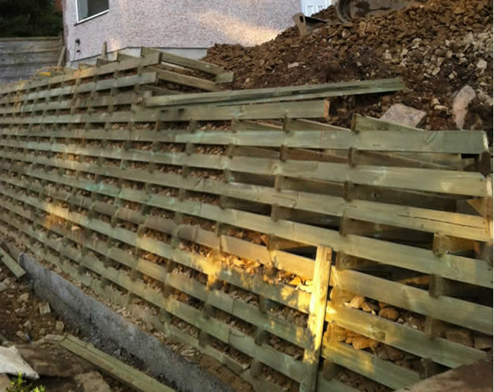 Retaining Wall Close to completion bolton