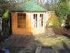 Activity play hut with non slip boardwalk for all year round use