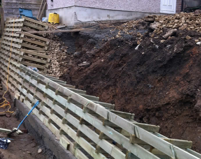 Retaining Wall construction bolton