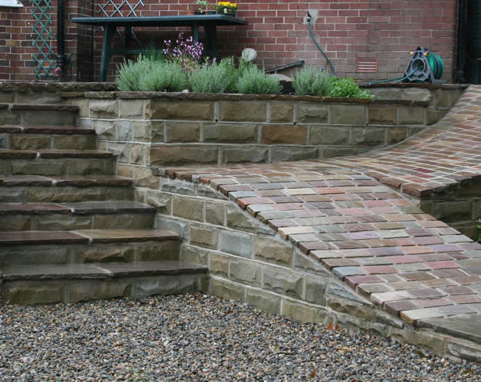 garden retaining wall construction in Bolton